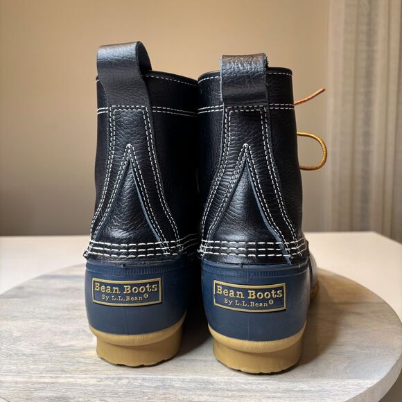 LL Bean Boots Women's Leather‎ Raven Blue Classic Bean Boots Made in USA Size 11 - Picture 6 of 11